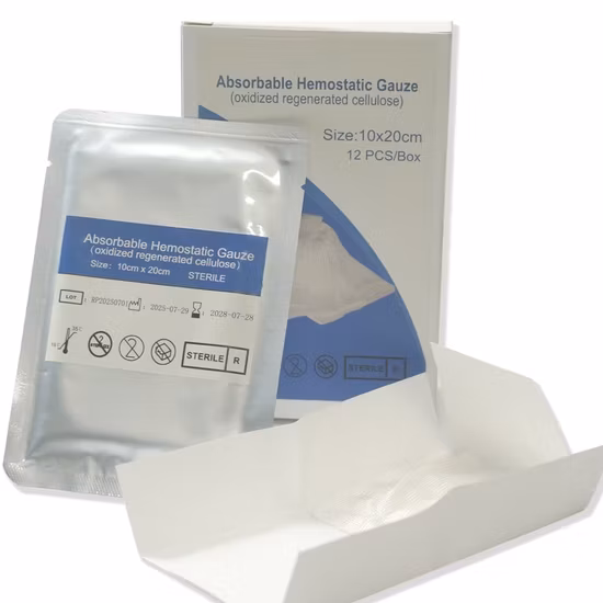 Vendaje para el cuidado de heridas, gasa hemostática absorbible para hemostasia con material de celulosa regenerada